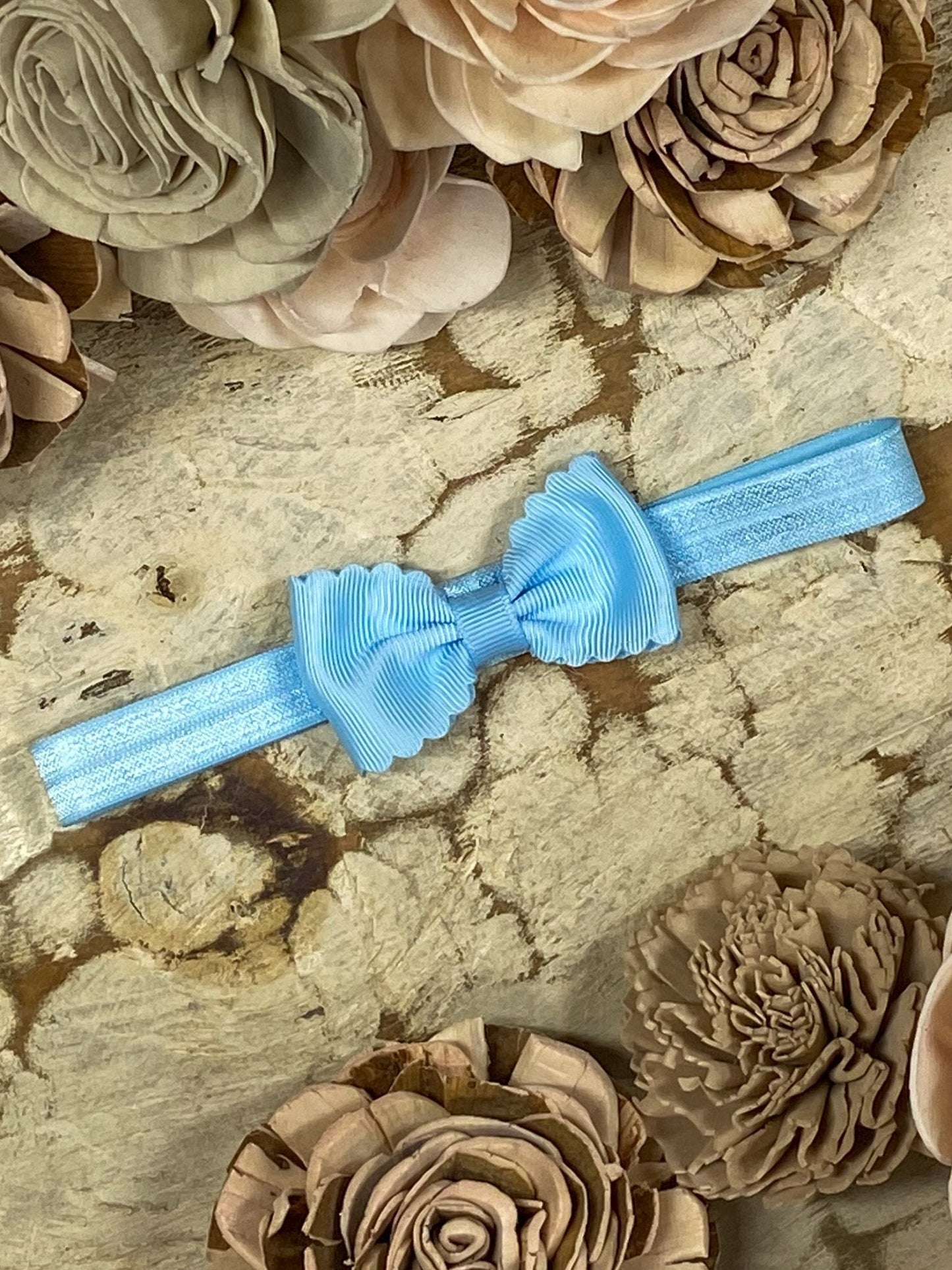 Bitty Scalloped Bow - Headband - 2.5"