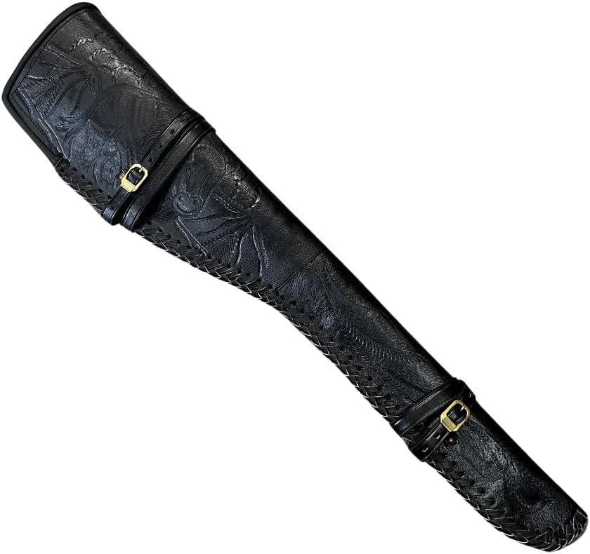 Mexican Leather Rifle Scabbard / Shotgun Sleeve - Black