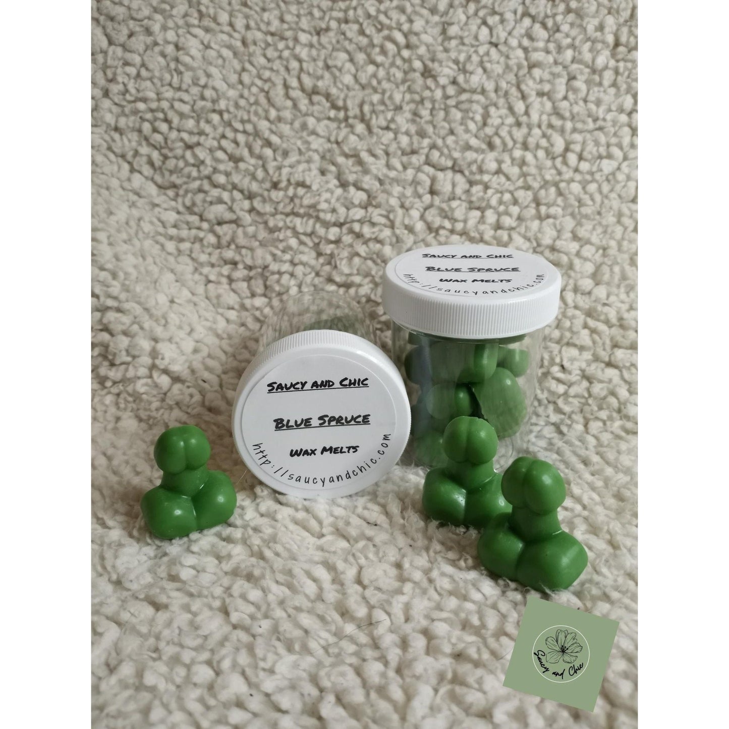 Blue Spruce Willy Wax Melt: Humorous Shape, Refreshing Pine Aroma