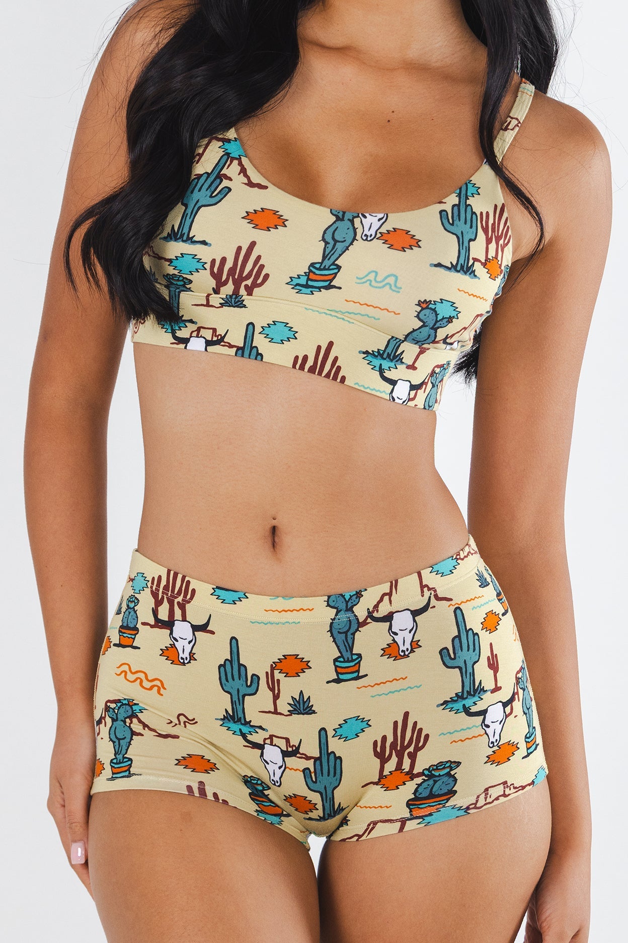 The Mirage | Western Cactus Modal Boyshort Underwear