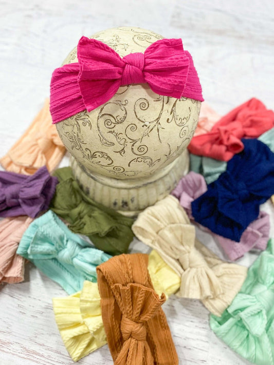 Cable Knit Bow Headbands
