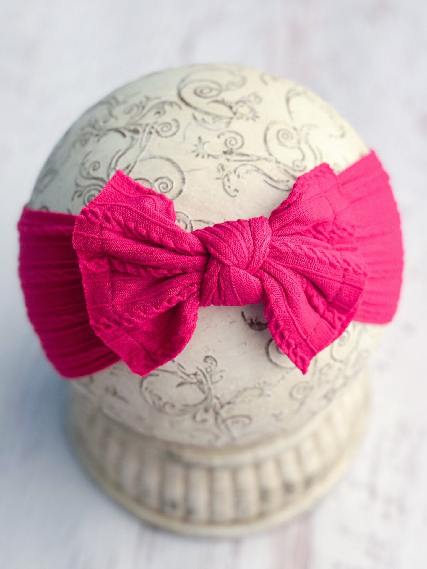 Cable Knit Bow Headbands