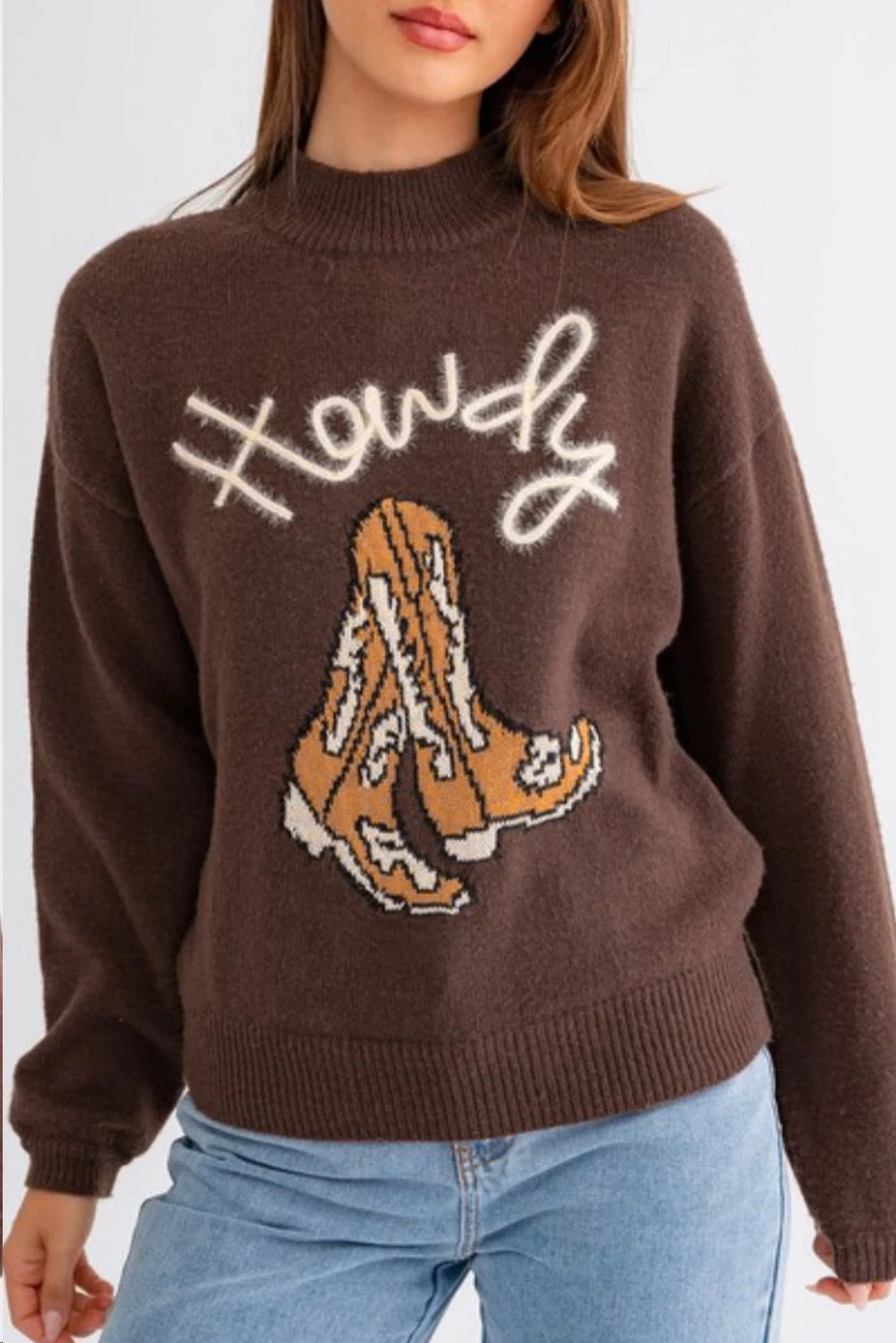 Western Howdy Boot Sweater