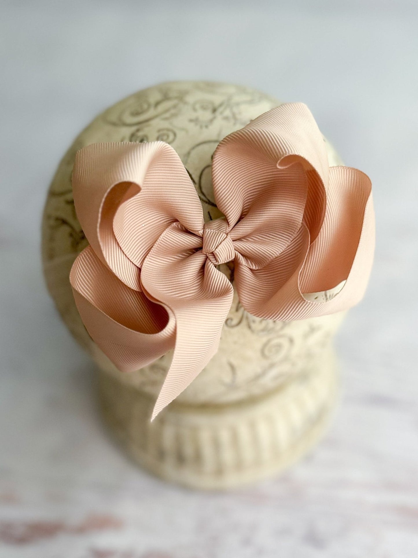 Classic Grosgrain Hair Bow - Satin Headband - 4.5"