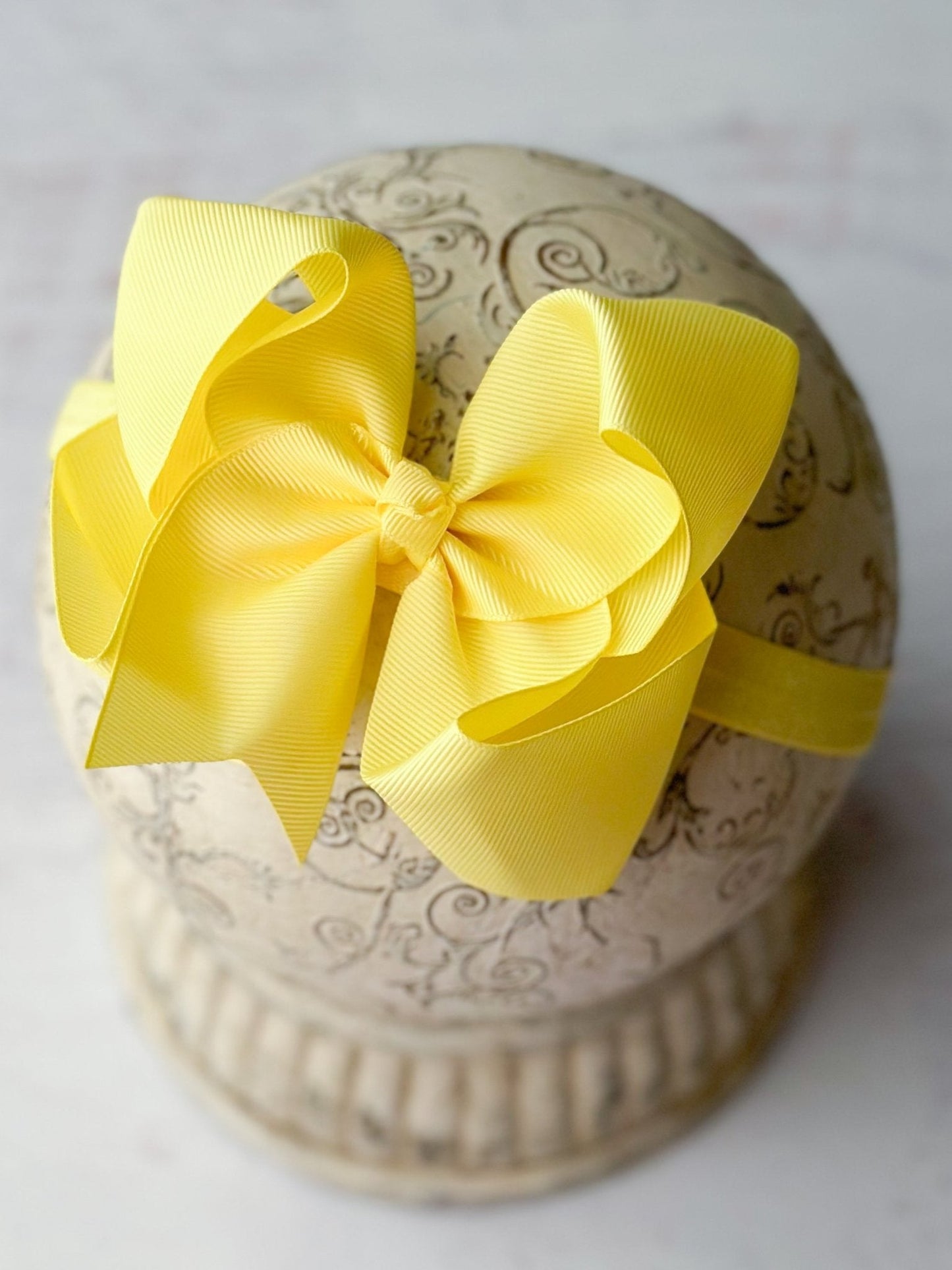 Classic Grosgrain Hair Bow - Satin Headband - 4.5"