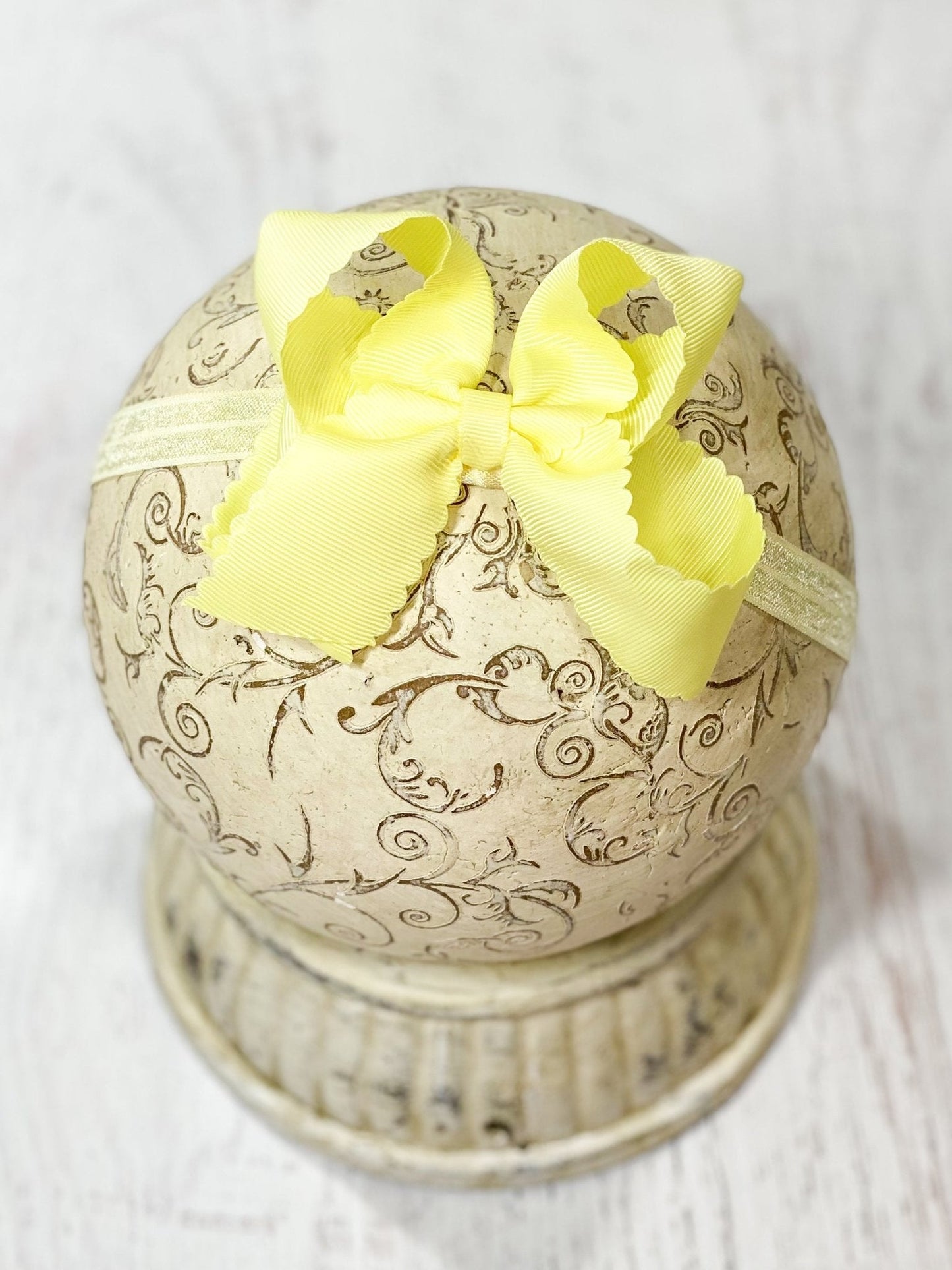 Classic Scalloped Bow - Headband - 4.5"