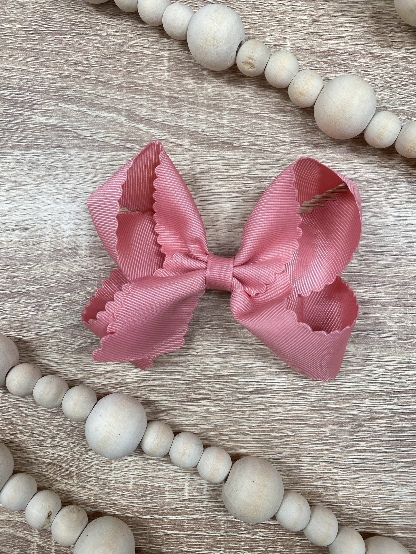 Classic Scalloped Bows - Alligator Clip - 4.5"
