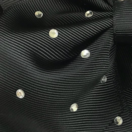 Clear Rhinestone Hair Bow - Alligator Clip - 5.5"