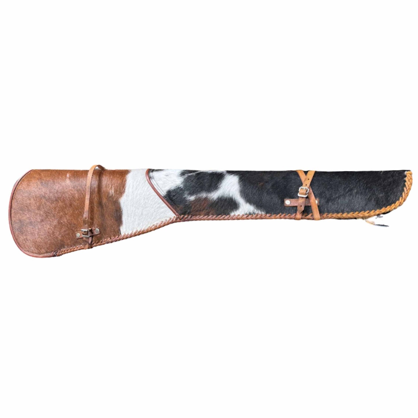 Mexican Leather Rifle Scabbard / Shotgun Sleeve - Patches