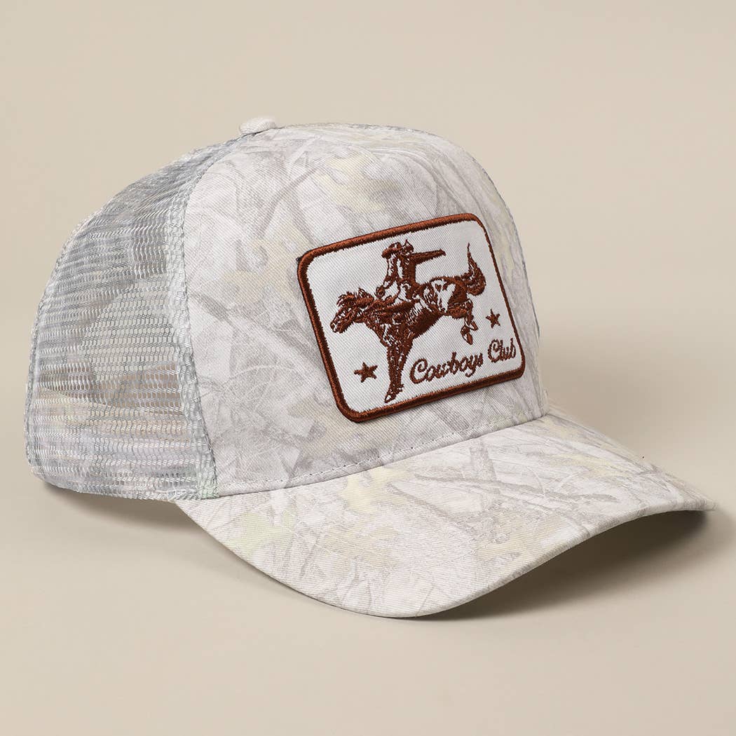 Cowboys Club Embroidered Patch Mesh Cap