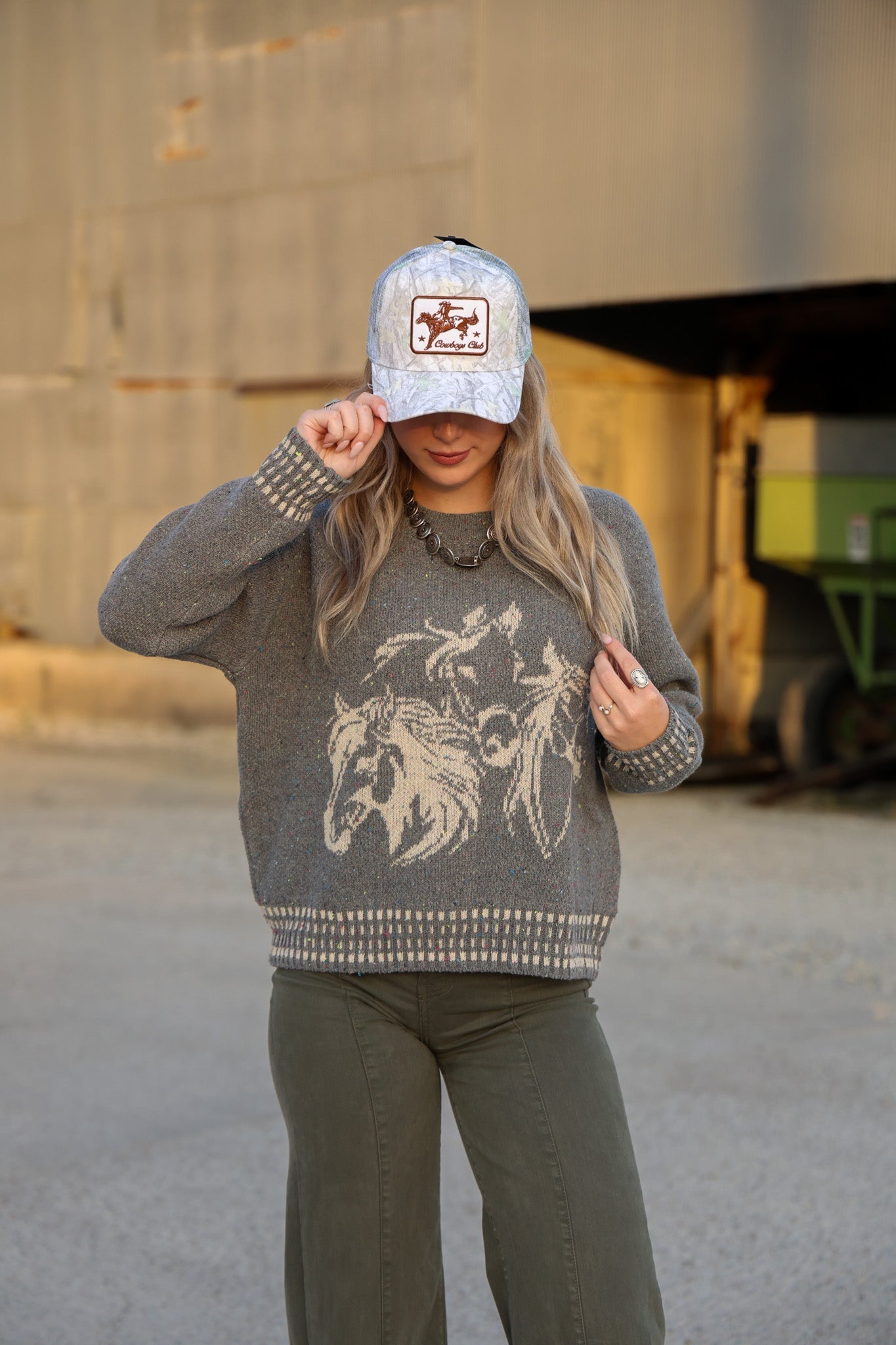 Cowboys Club Embroidered Patch Mesh Cap