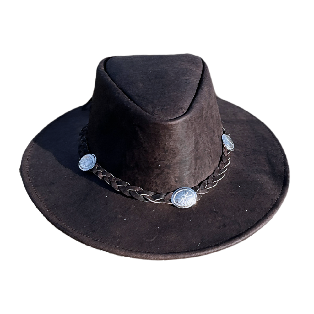 Leather Rancher Hat | Cowboy Hat- Crazy Horse