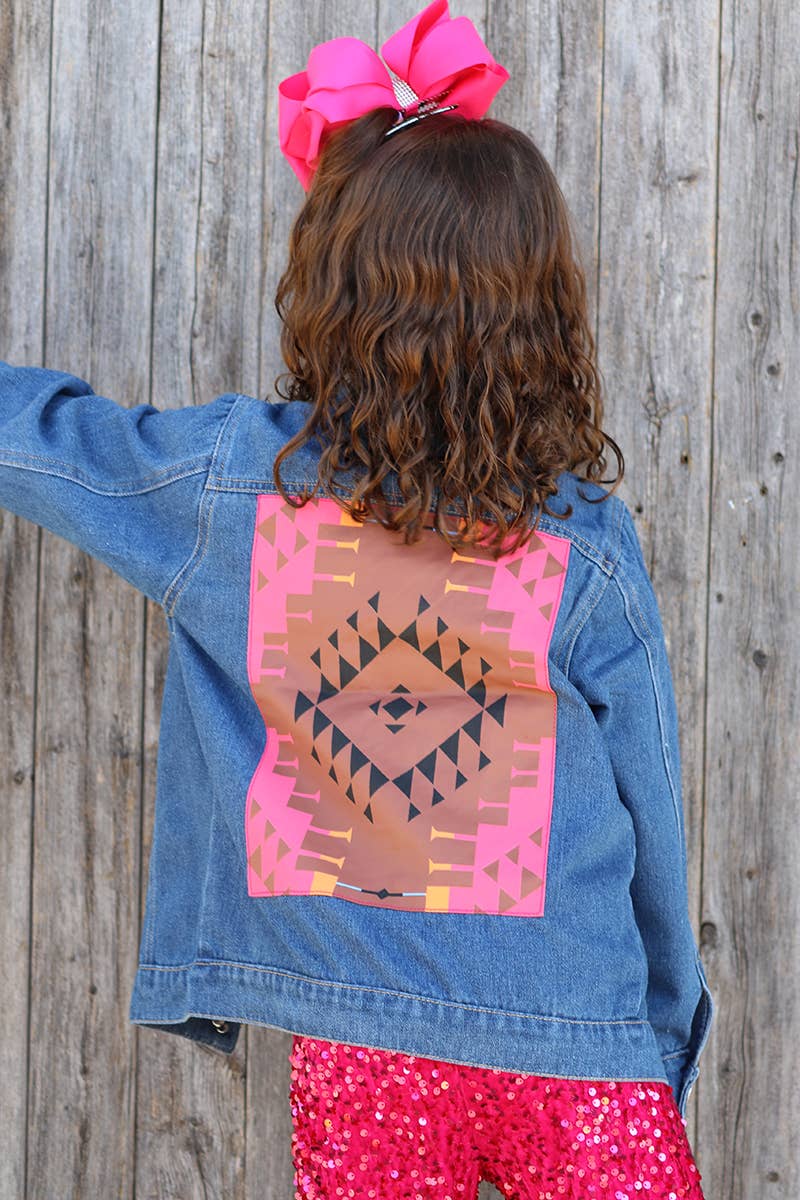 Denim Jacket w/ Aztec Pocket