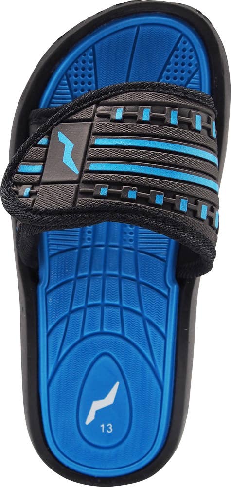 Norty Boy's Summer Comfort Casual Slide Flat Strap Shower Sandals Slip On Shoe