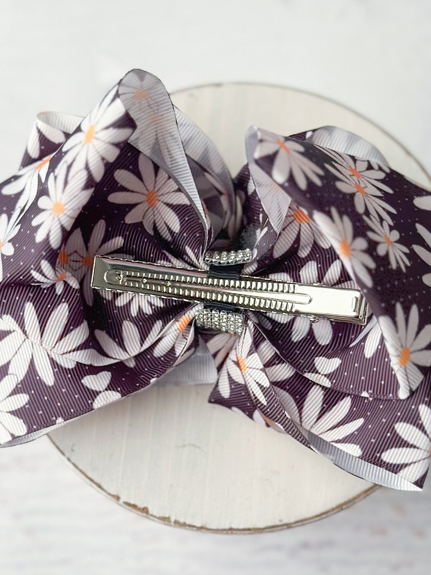 Daisies & Dots Texas Size Rhinestone Centered Hair Bow