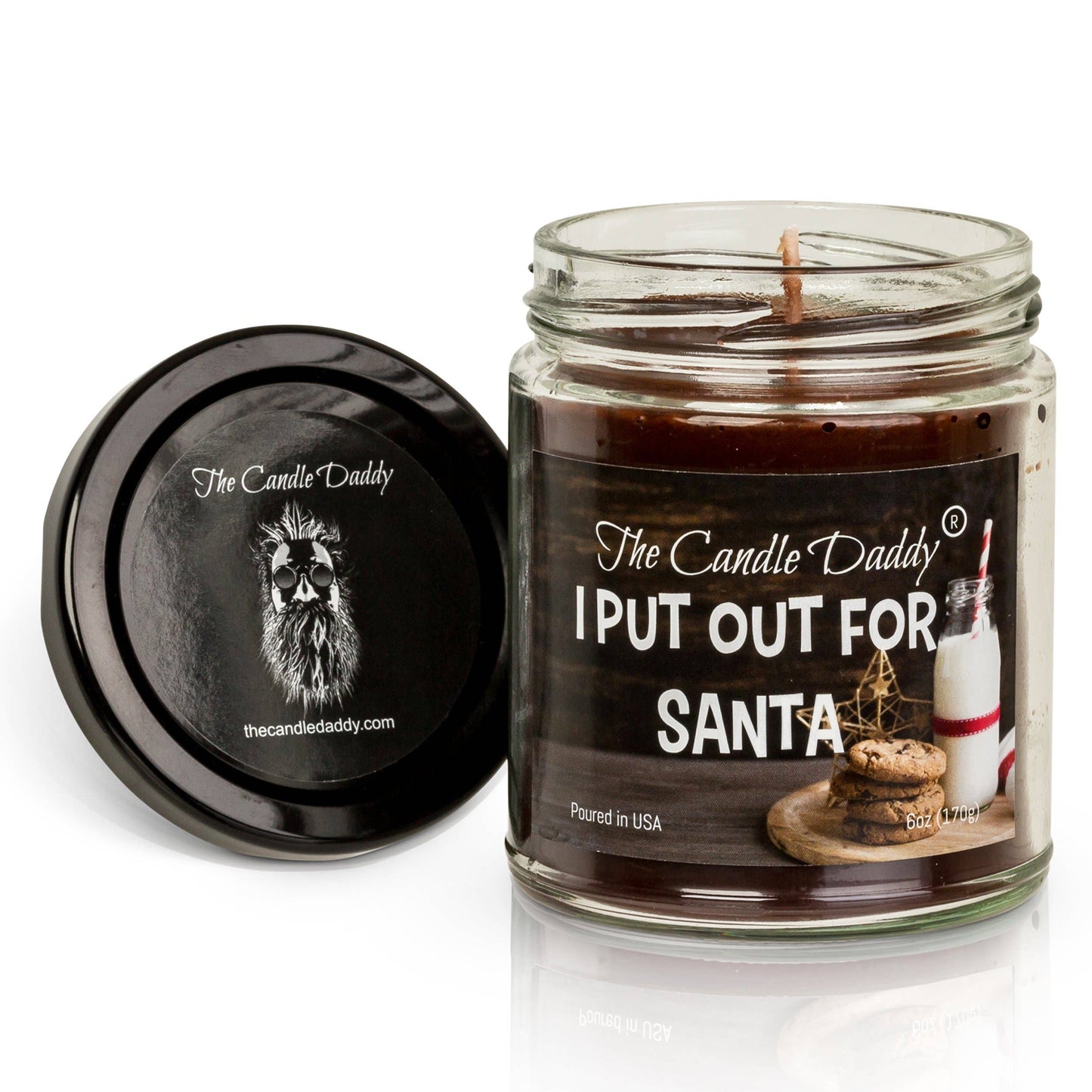 I Put Out For Santa Holiday Candle - Funny Chocolate Chip