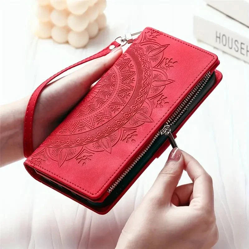 Stylish Leather Lanyard Wallet Case