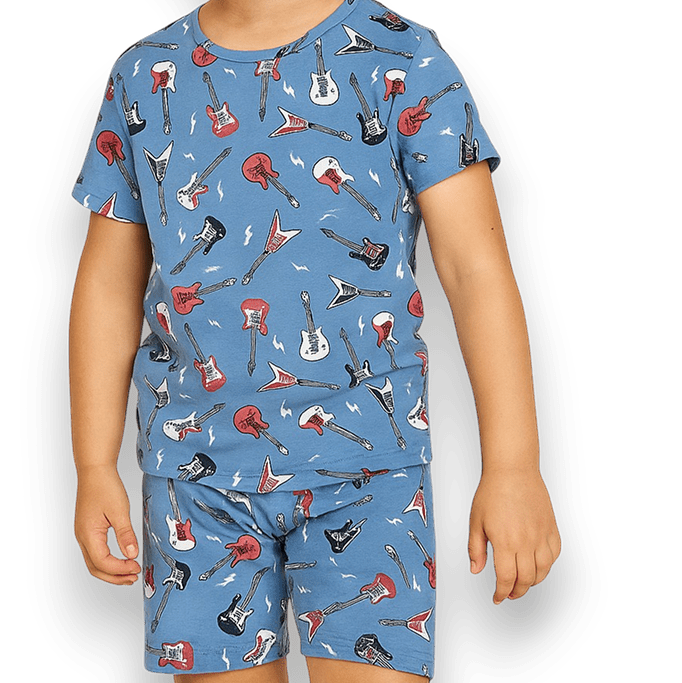 Electric Guitars Rockstar Summer Pajama Set