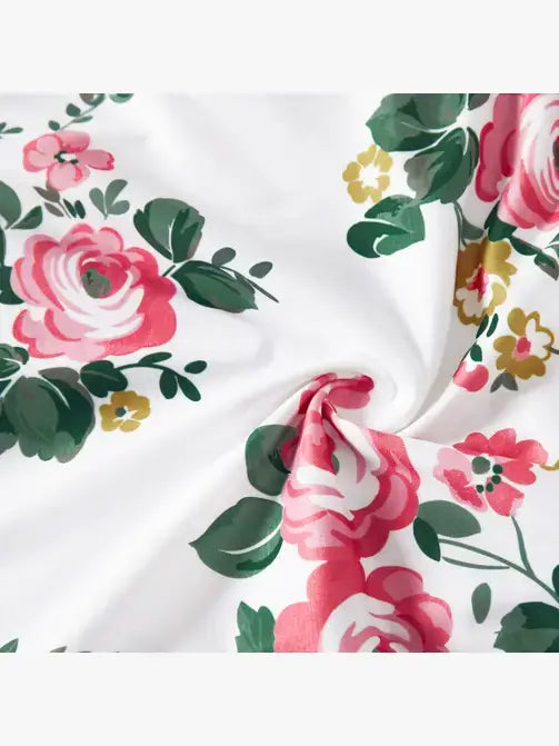 Family Matching Short-sleeve Colorblock T-shirts & Dresses