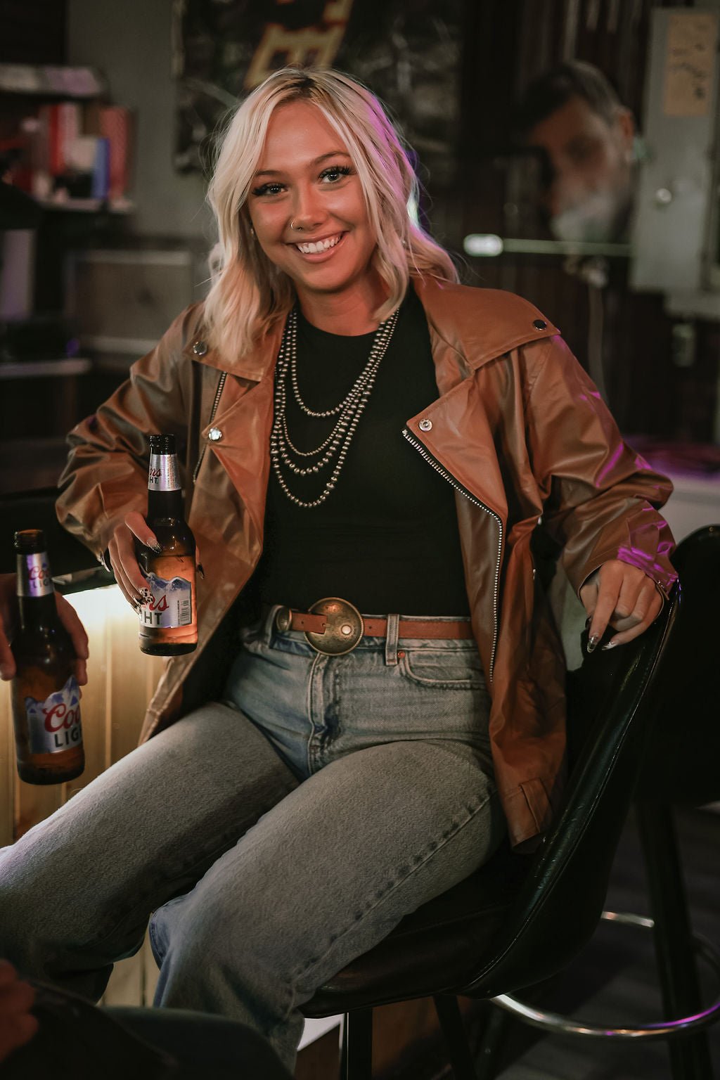 Faux Leather Moto Jacket