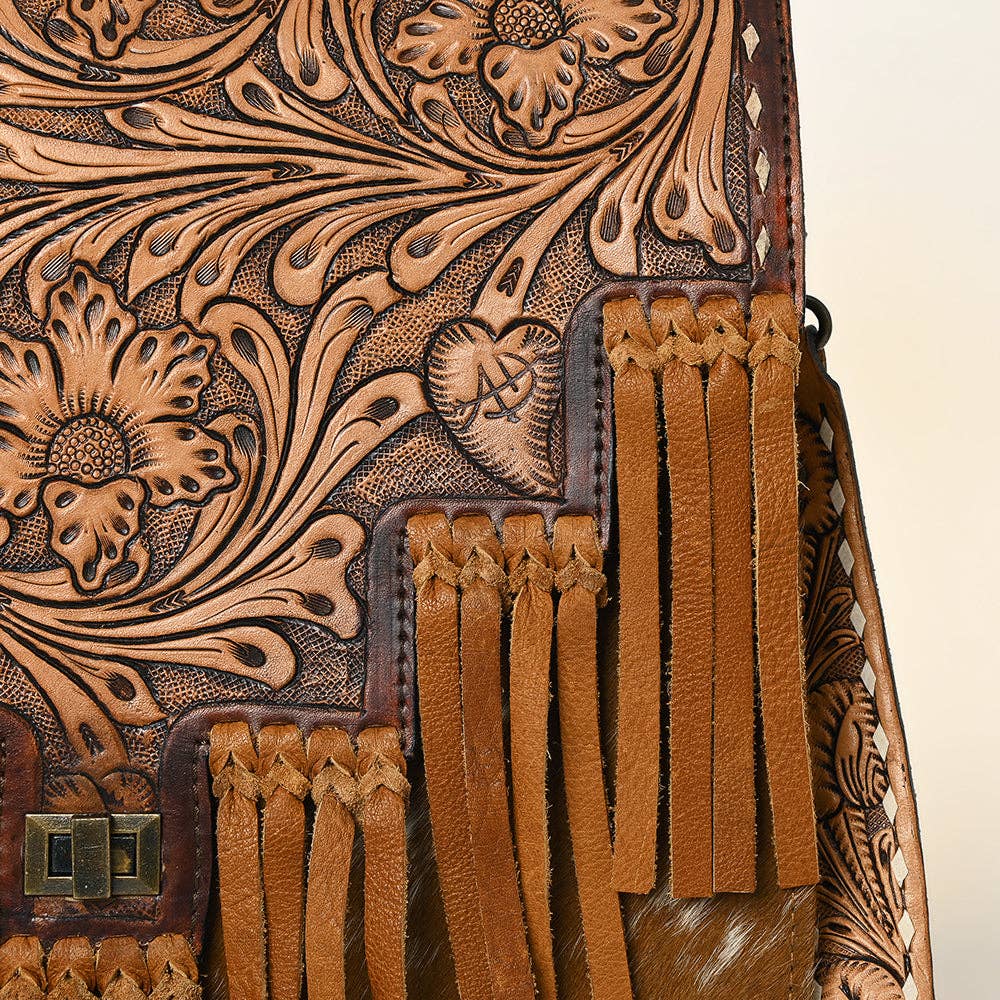 Genuine Western Leather Crossbody Bag