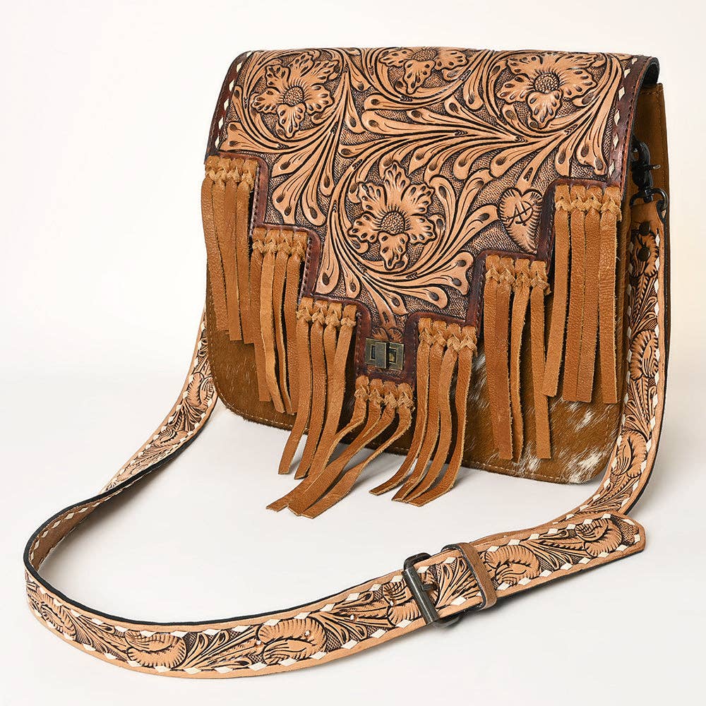 Genuine Western Leather Crossbody Bag