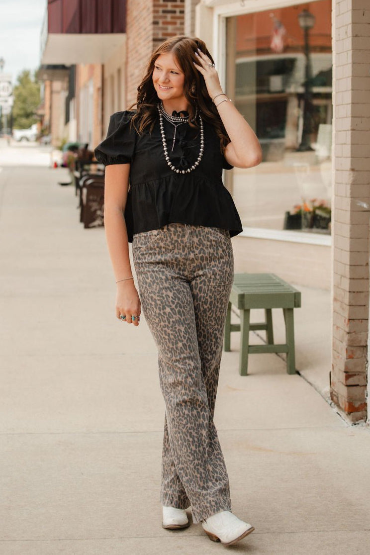 Hidden Cheetah Comfort Flares