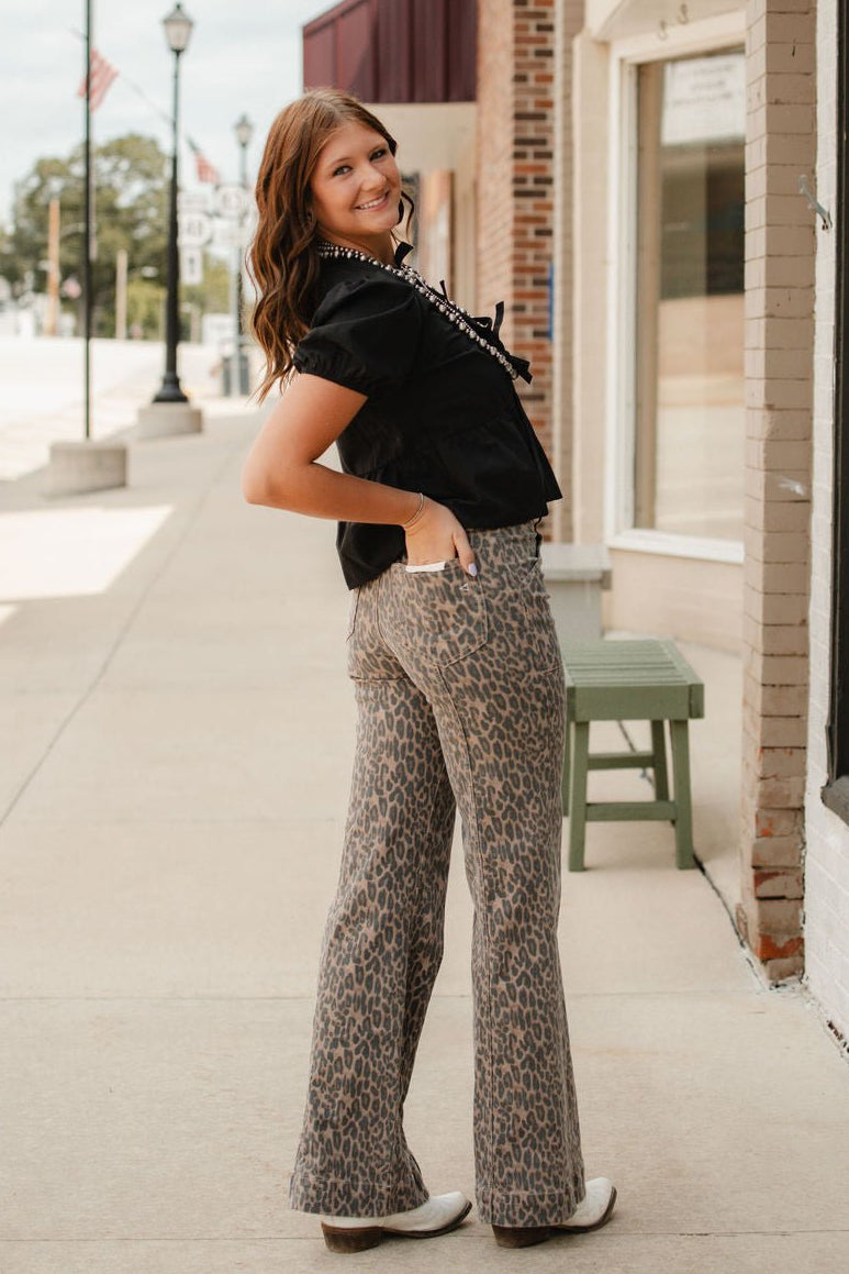 Hidden Cheetah Comfort Flares