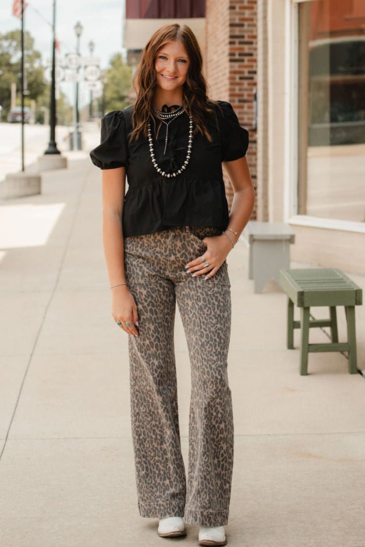 Hidden Cheetah Comfort Flares