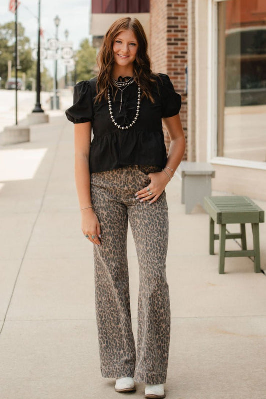 Hidden Cheetah Comfort Flares