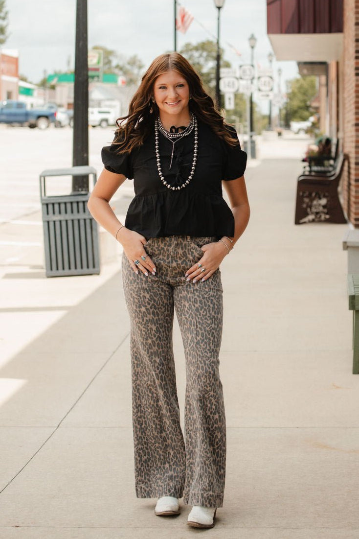 Hidden Cheetah Comfort Flares