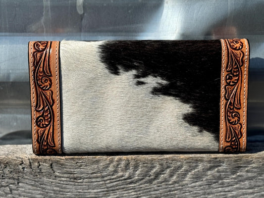 Genuine Cowhide and Leather Women's Wallet by Double B Wild Rags