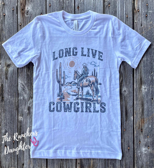 Long Live Cowgirls White Tee