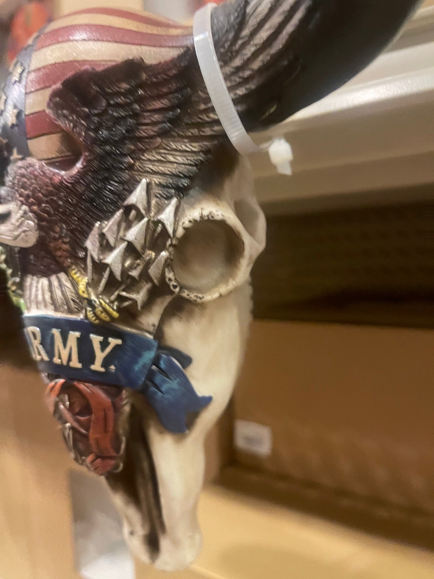Army Eagle Cowskull Wall Decor
