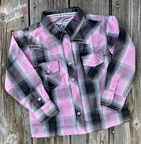 Pink Plaid Toddler Western Shirt