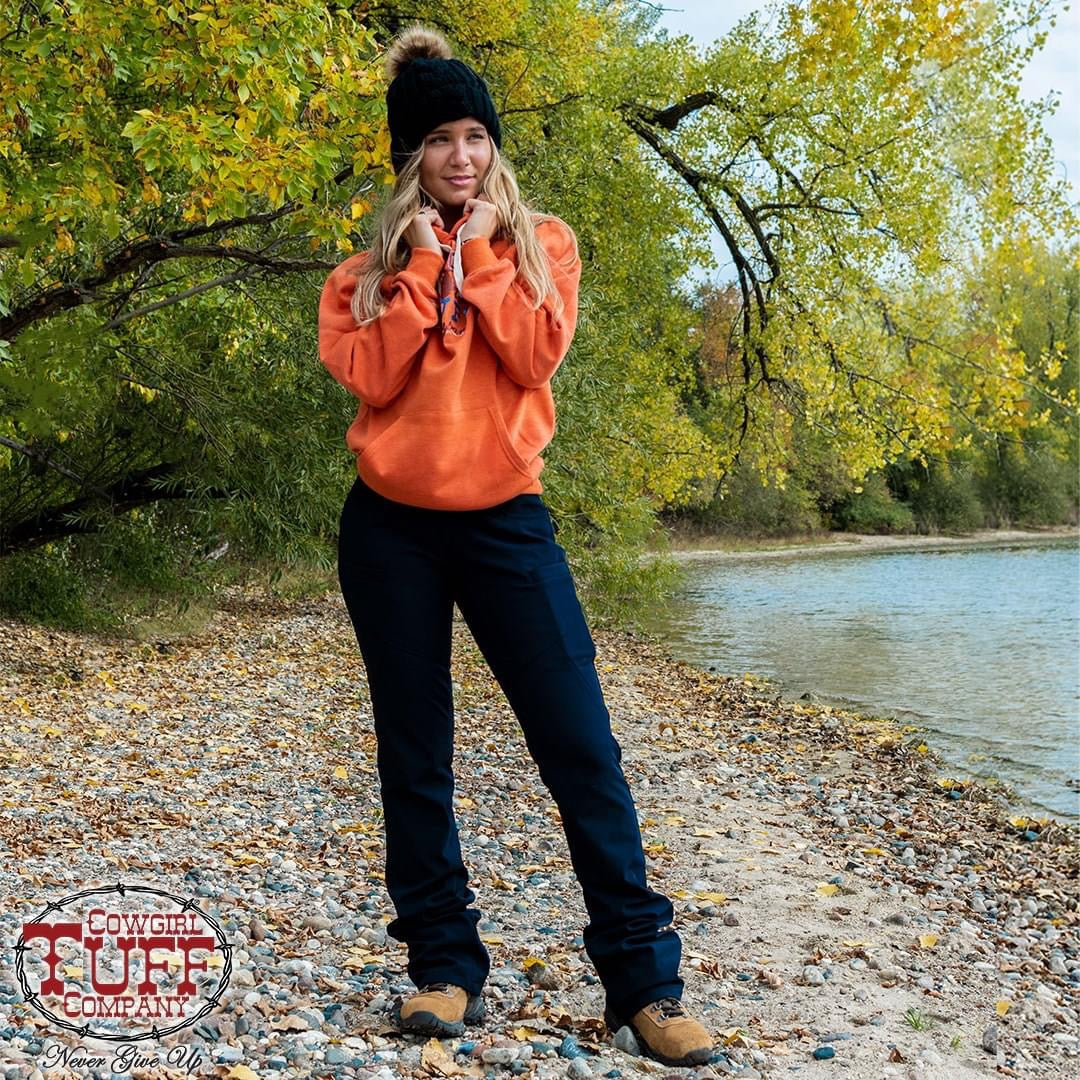 Navy Cowgirl Tuff Work Hard Play Hard