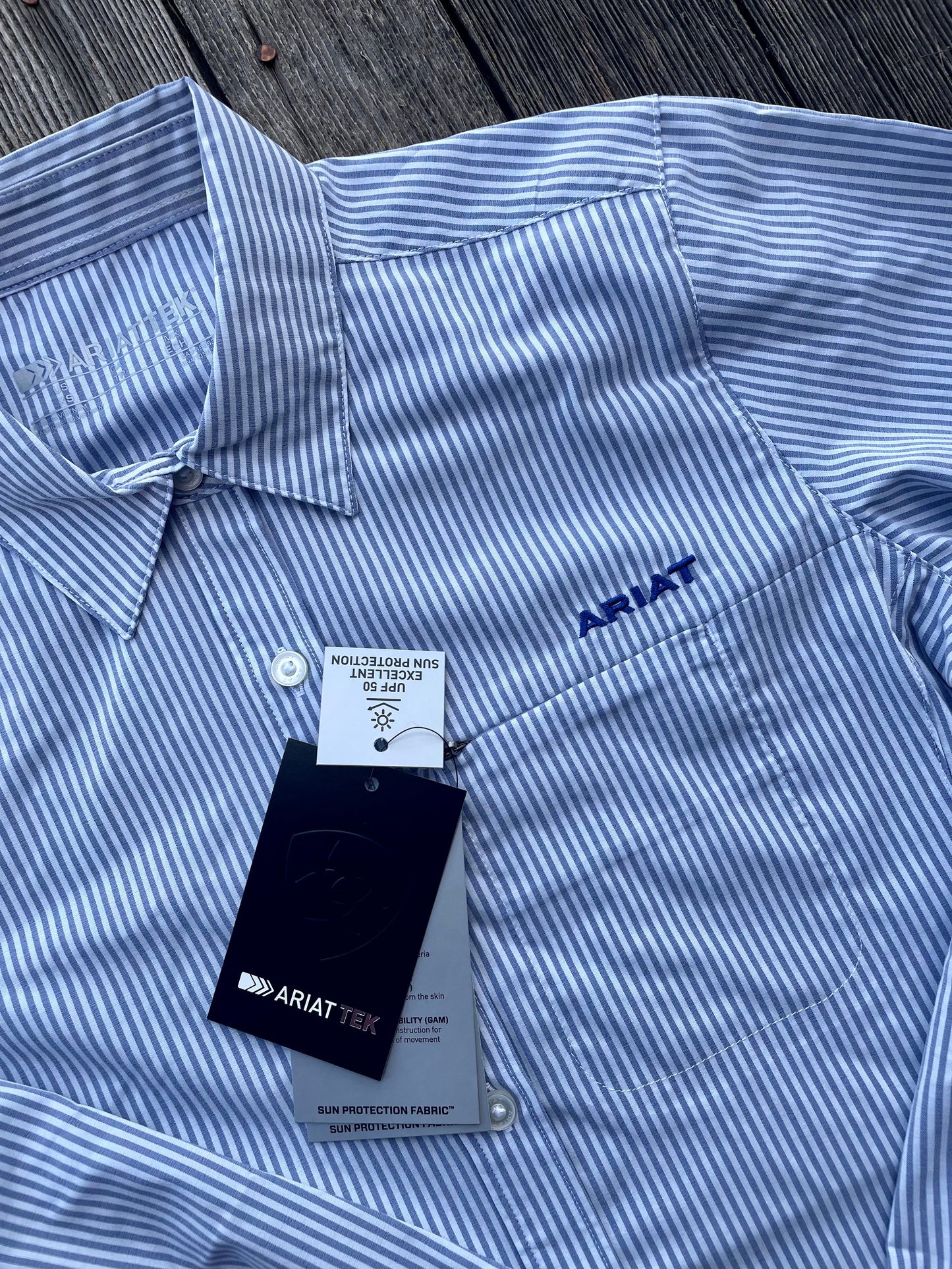 Ariat VentTEK Mazarine/White Stripe Stretch Shirt