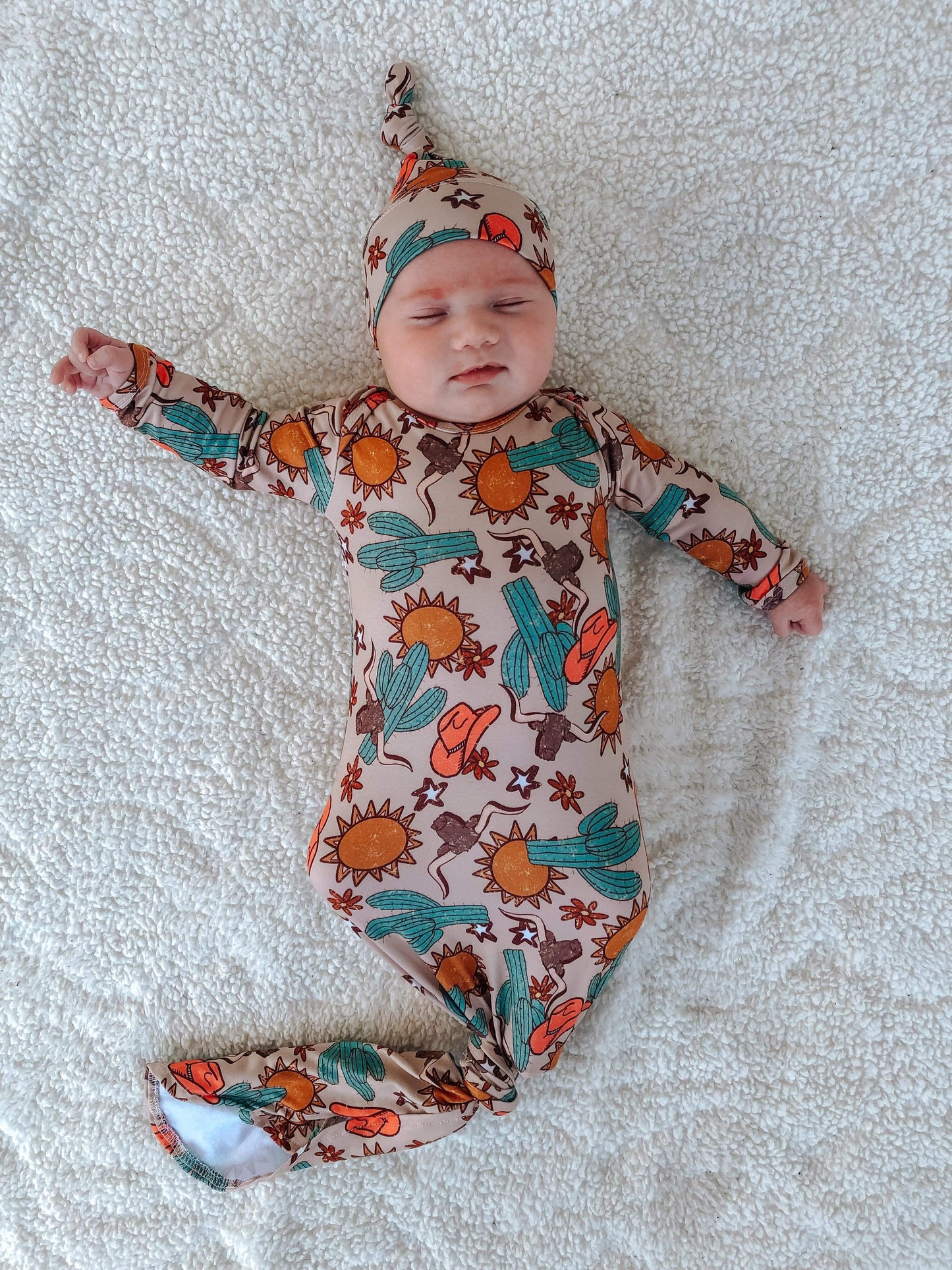 Cactus sun gown and hat set