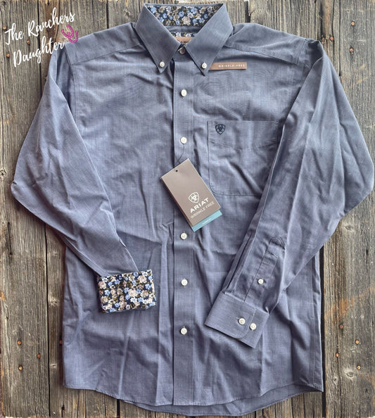 Ariat Men's Mood Indigo Wrinkle Free Classic Fit Shirt