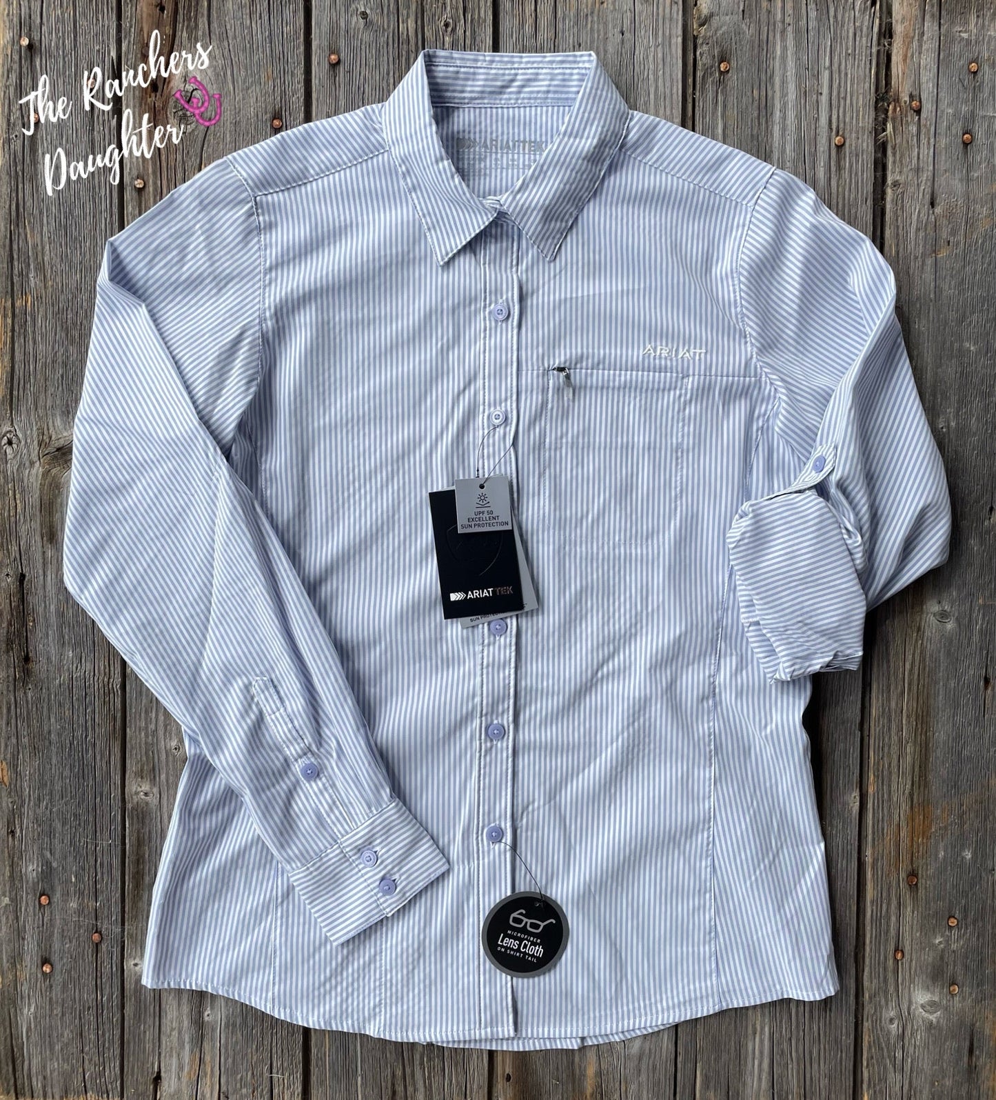 Ariat VentTEK Classic Blue/White Stripe Stretch Shirt