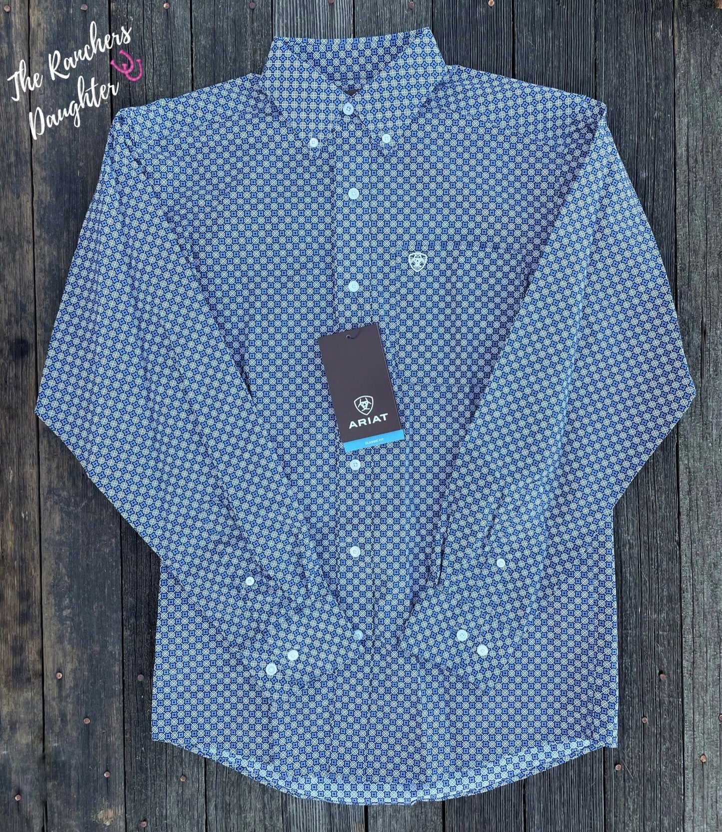 Ariat Men's Bo Classic Carbon Blue Shirt