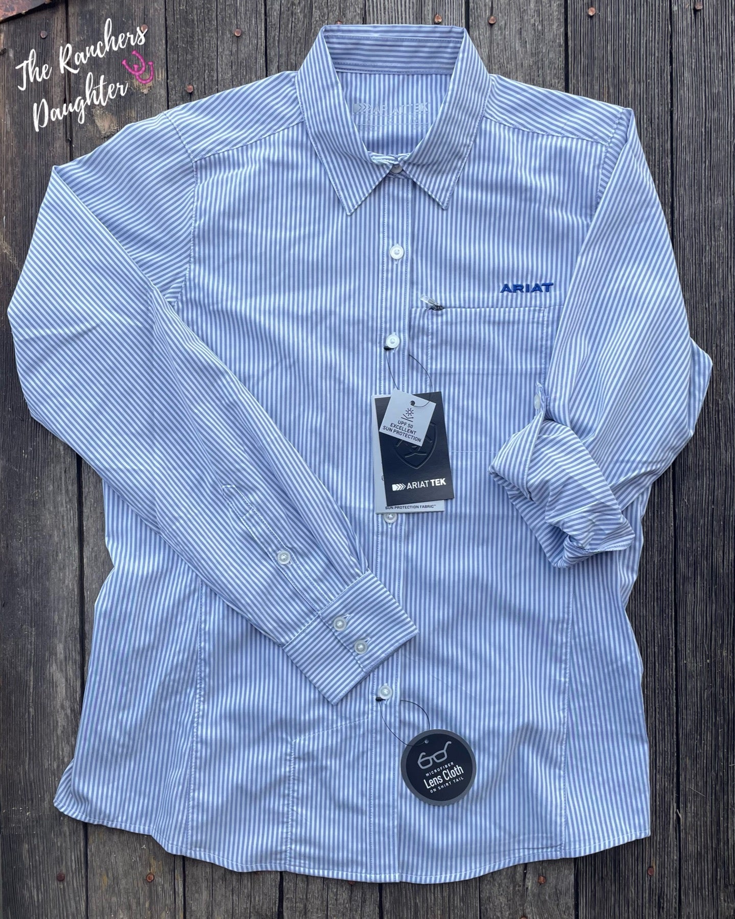 Ariat VentTEK Mazarine/White Stripe Stretch Shirt