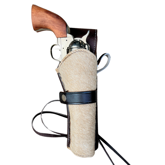 Hip Draw Western Holster | Real Cowhide - Beige