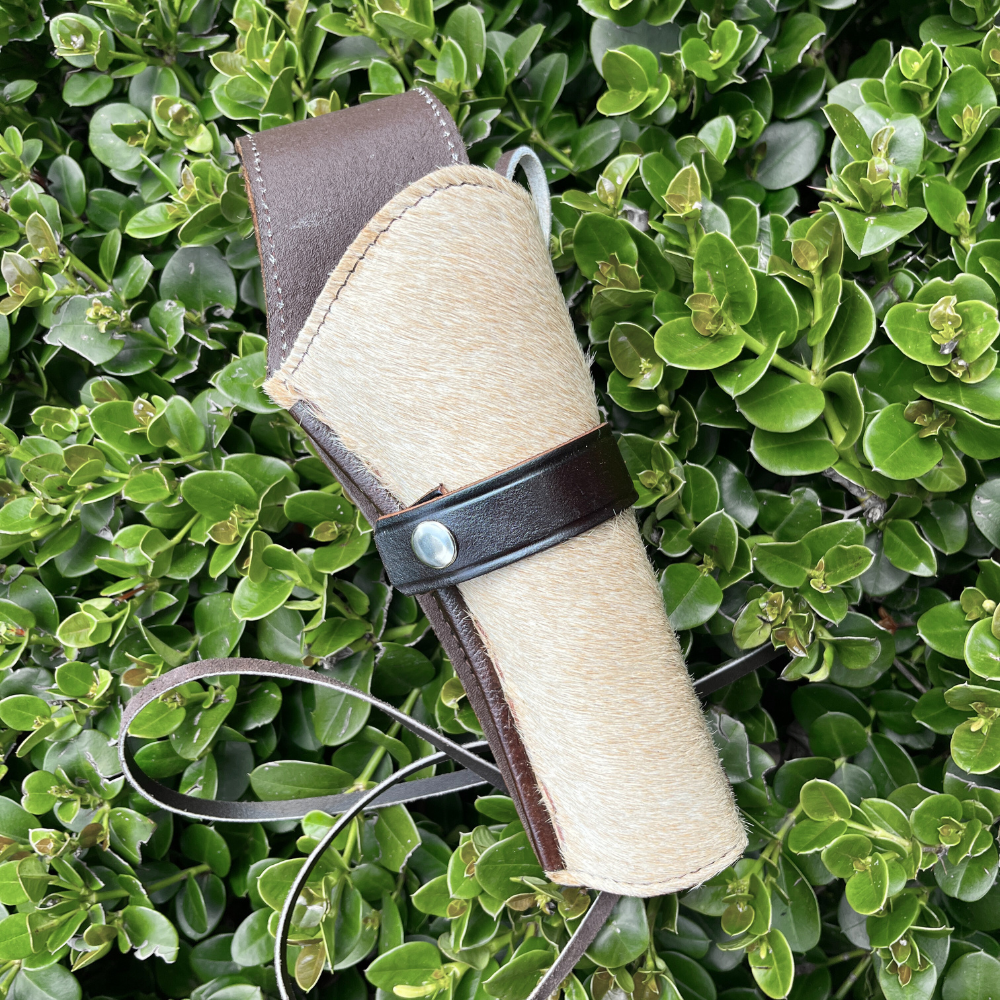 Hip Draw Western Holster | Real Cowhide - Beige