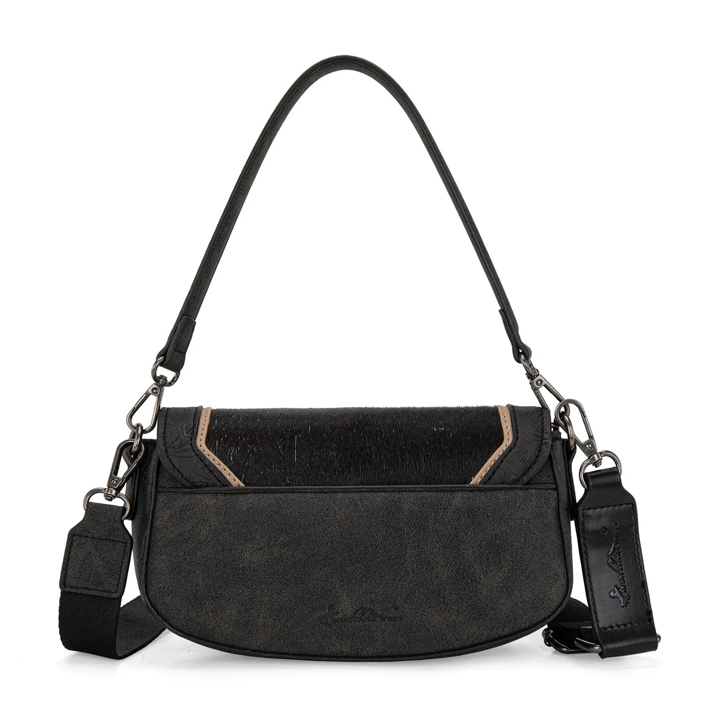 Montana West Cowhide Mini Shoulder Bag - Black