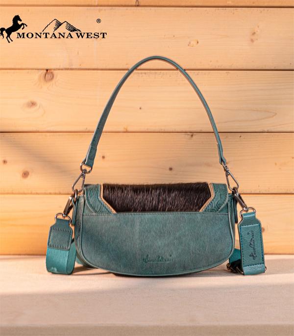 Montana West Cowhide Mini Shoulder Bag - Turquoise