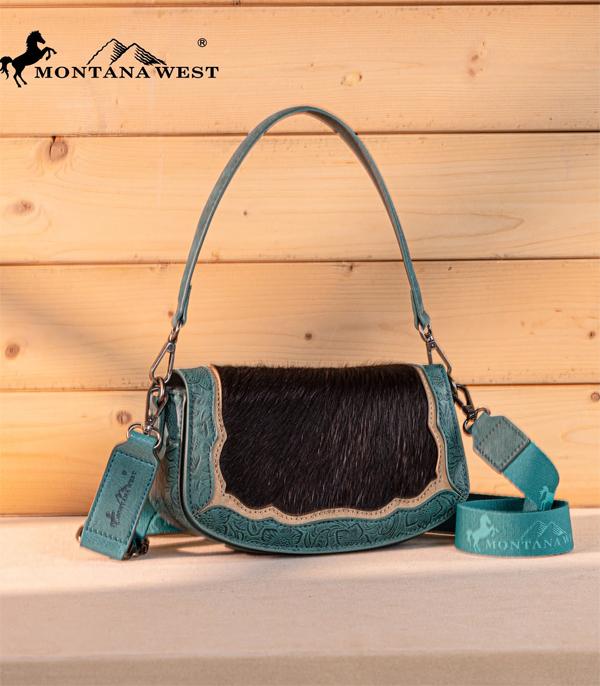 Montana West Cowhide Mini Shoulder Bag - Turquoise