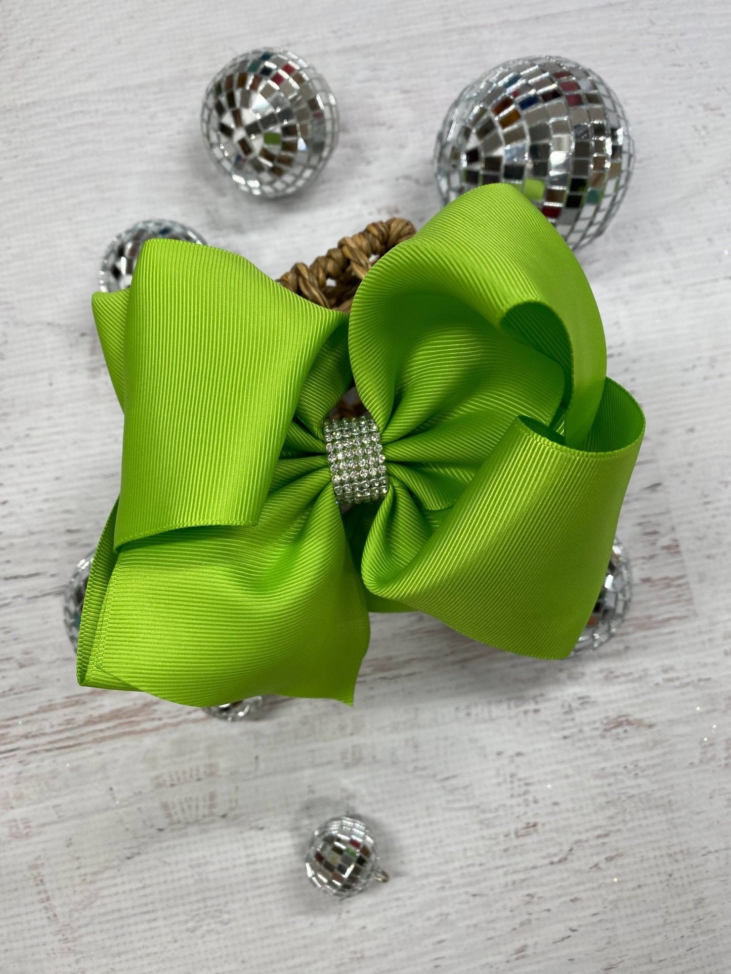Oversize Rhinestone Hair Bows - Alligator Clip - 5.5"