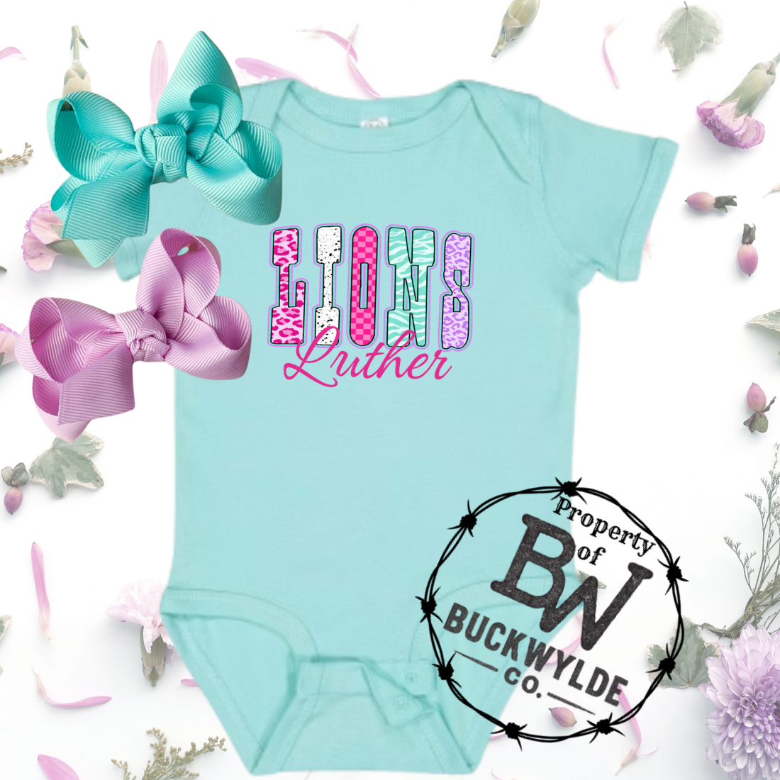 PASTEL PRIDE LUTHER LIONS INFANT ONESIE