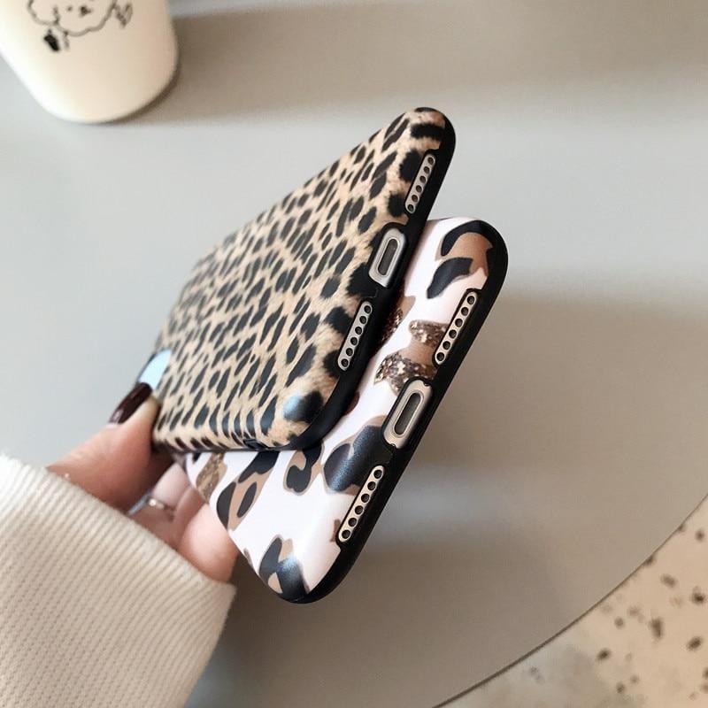 Leopard Print Lanyard iPhone Case